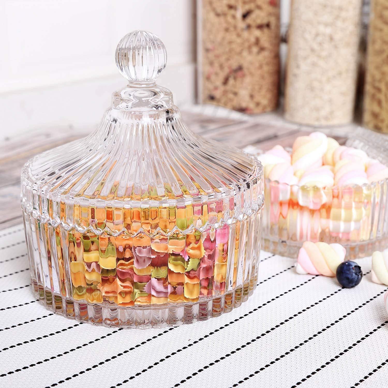 ComSaf ComSaf Crystal Candy Dish with Lid, Candy Bowl with Lid, Glass Candy Jar, Gift for Christmas, Birthday, Wedding Anniversary, Valentine\'s day, Mother\'s day, Housewarming