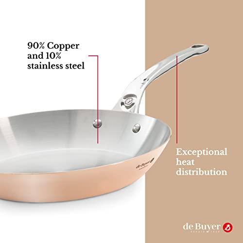 De Buyer PRIMA MATERA Round Copper Stainless Steel Fry Pan 11-Inch