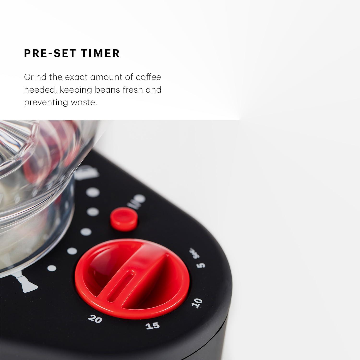 Bodum Bodum Bistro Electric Conical Burr Coffee Grinder, Preset Timer, 12 Grind Settings, Black