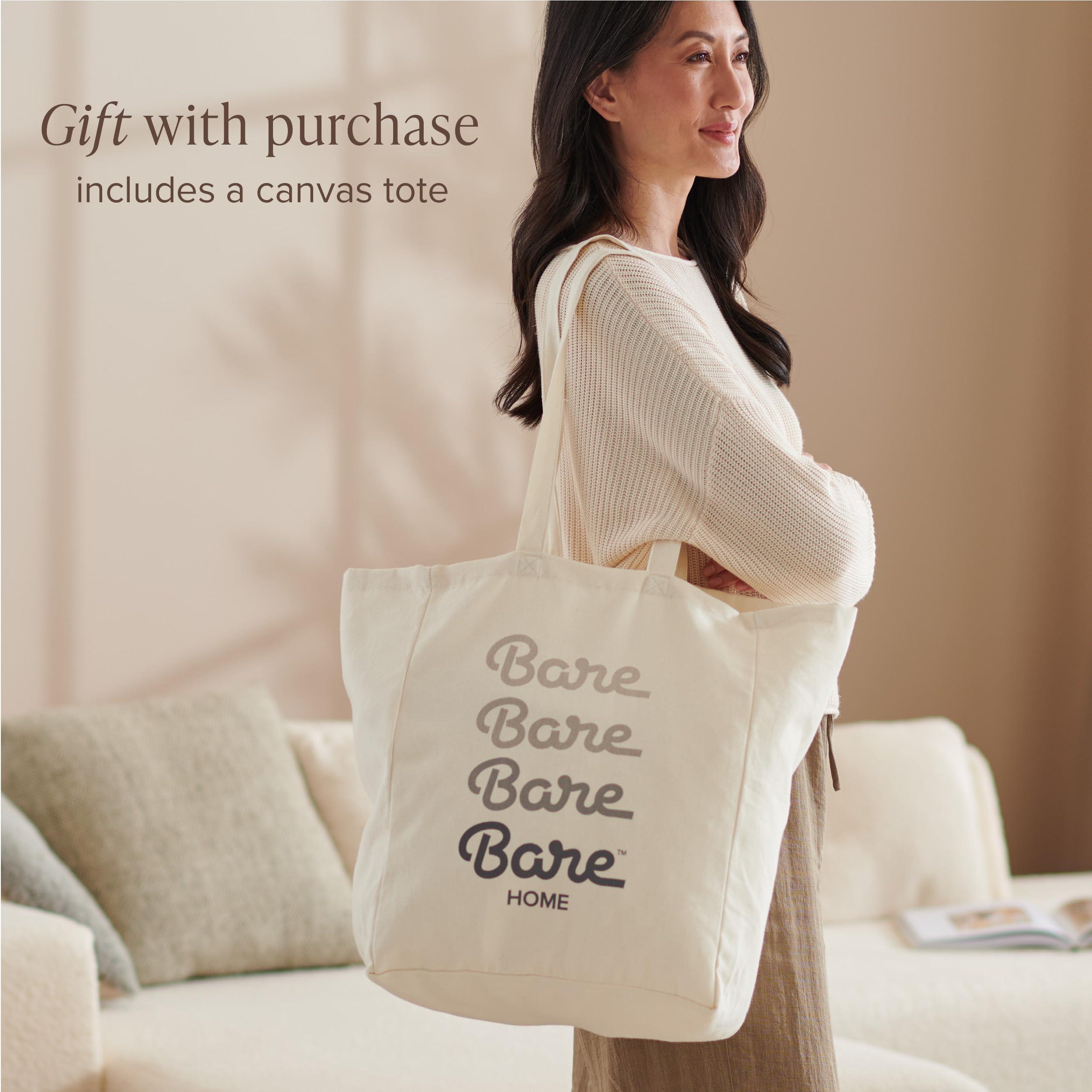 Bare Home Bare Home 100% Organic Cotton California King Sheet Set - Crisp Percale Weave - Cool, Breathable, and Hypoallergenic - Bedding Sheets & Pillowcase (California King, Light Grey)