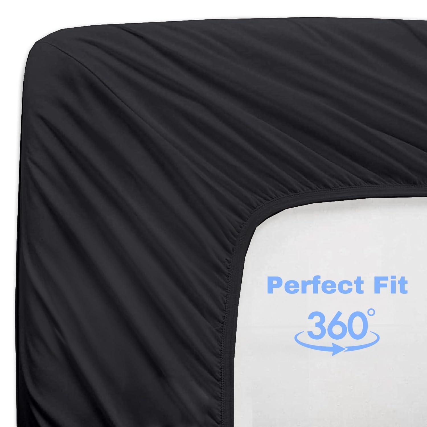 PARMANUND BEDDING 3 Piece Twin XL Size Bed Sheet Set Hospital Sheets Pure Egyptian Cotton 800TC 1Pc Flat sheet - 1pc Fitted sheet and 1pc Pillowcase Elastic All Around 10 Inchs Deep Pocket ( Dark Gray )