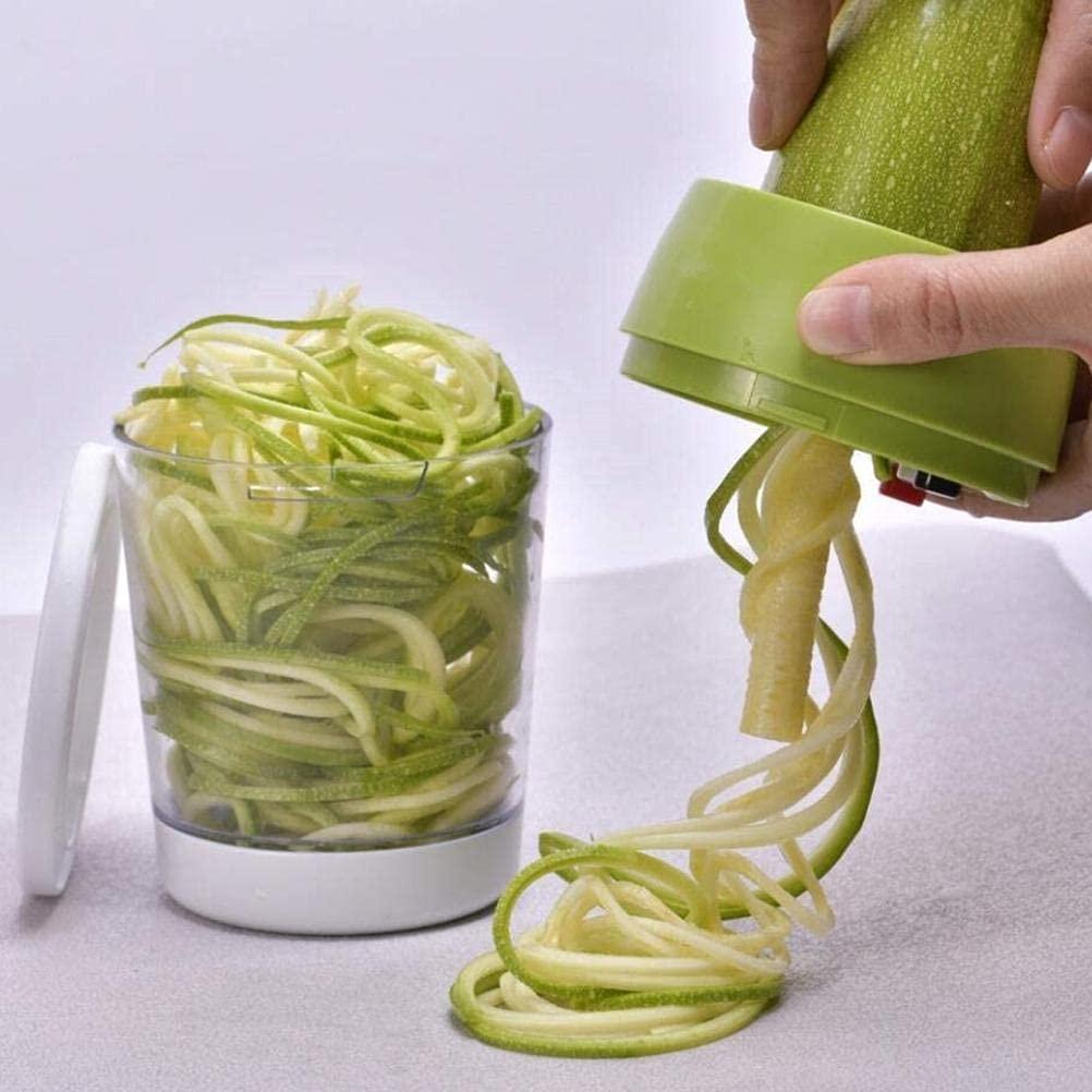 TOPINCN Handheld Spiralizer 3 in 1 Vegetable Slicer, Veggie Spiral Cutter Zucchini Spaghetti Maker Zoodle Maker Adjustable Spiral Slicer for Low Carb Vegan Meals (17/9/9)
