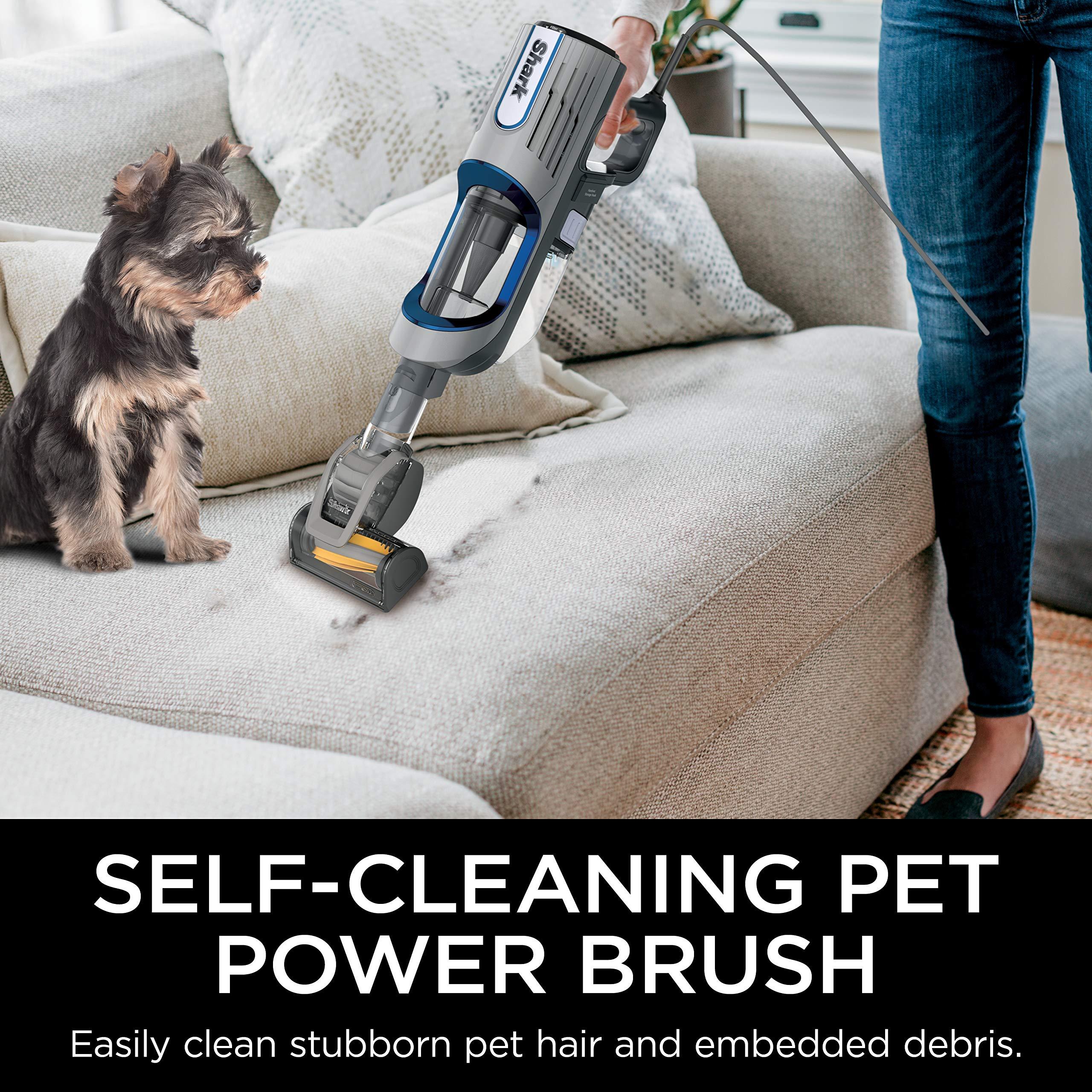Shark Shark HZ2002 Vertex Ultralight Corded Stick DuoClean PowerFins & Self-Cleaning Brushroll, Perfect for Pets, Removable Hand Vacuum, Upholstery Tool, Dusting & Power Brushes, Cobalt Blue