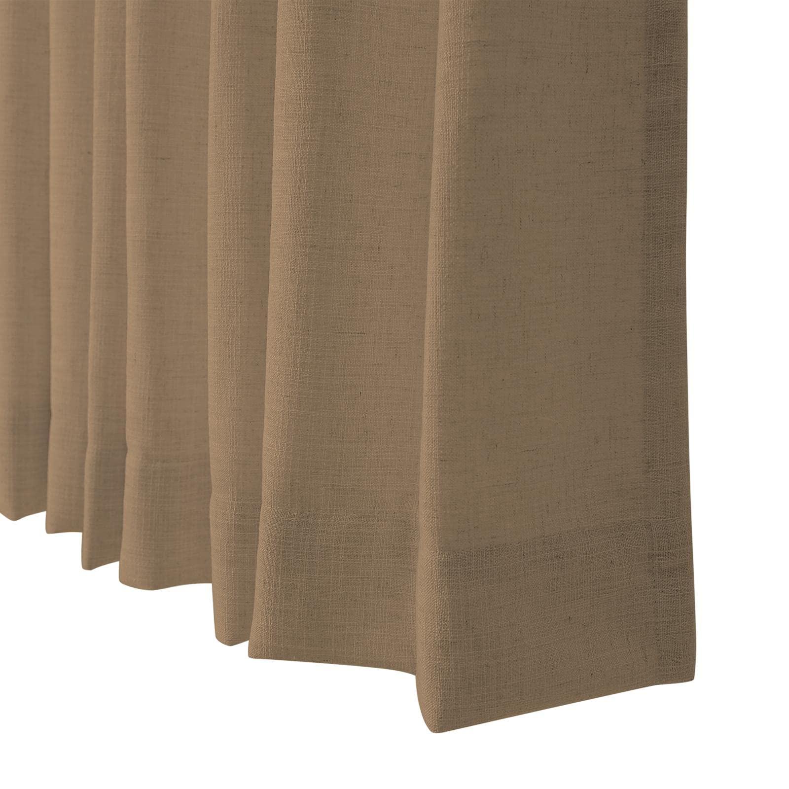 DotheDrape DotheDrape Pinch Pleat Curtain, 120 W x 100 L inch Light Filtering Linen Curtain Drape Panel for Living Room and Silding Door (1 Panel, Rust Brown)