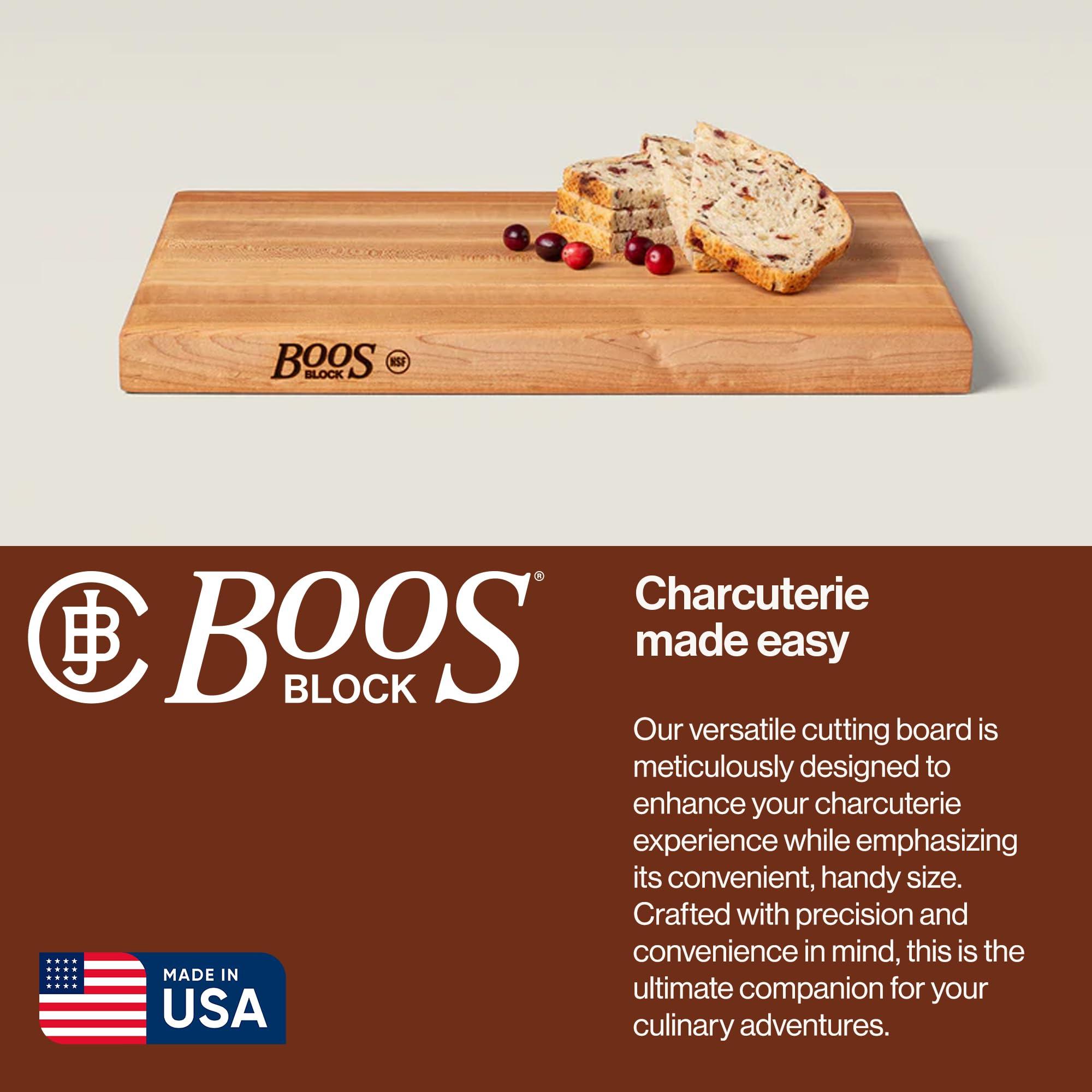 John Boos John Boos Block Large Reversible Wood Cutting Board, R-Board, 18\"x12\"x1.5\", Maple