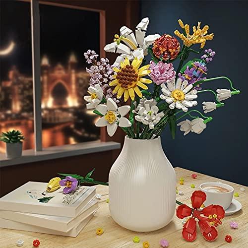 Cihely Cihely Flower Bouquet Building Blocks Kits Rose Yellow 601239-B, Artificial Flowers Building Project to Release Stress and Focus The Mind, for Birthday Gifts to Adults/Teens(100+ Pieces)
