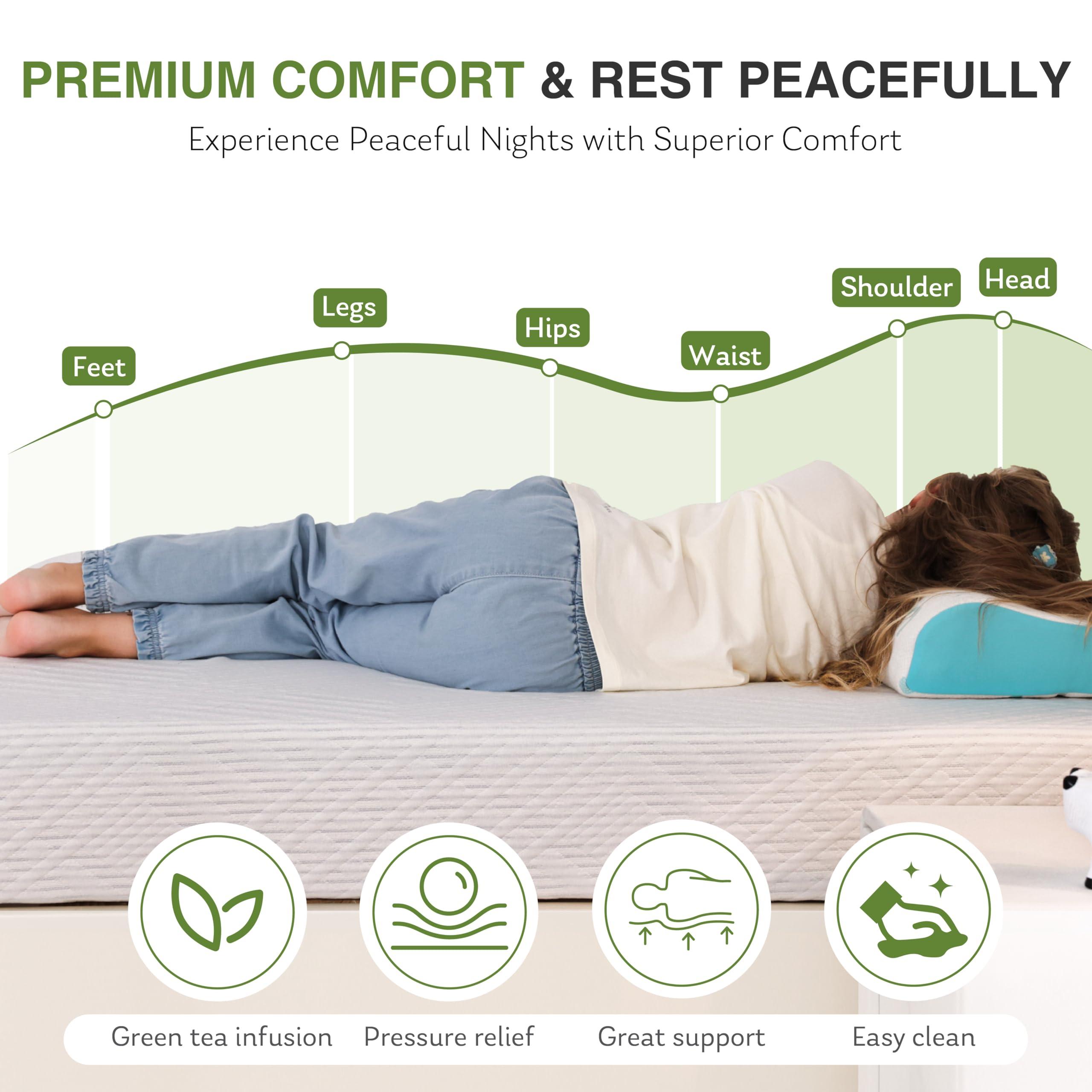 MLILY Twin Mattress in a Box, 8 inch Mattresses for Kids Bed Single Size Daybed Individual Bunk, Memory Foam Medium Firm