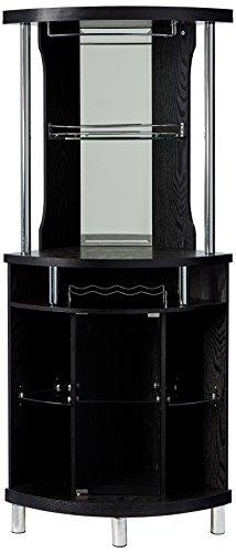 Home Source Home Source Corner Bar Unit, Black