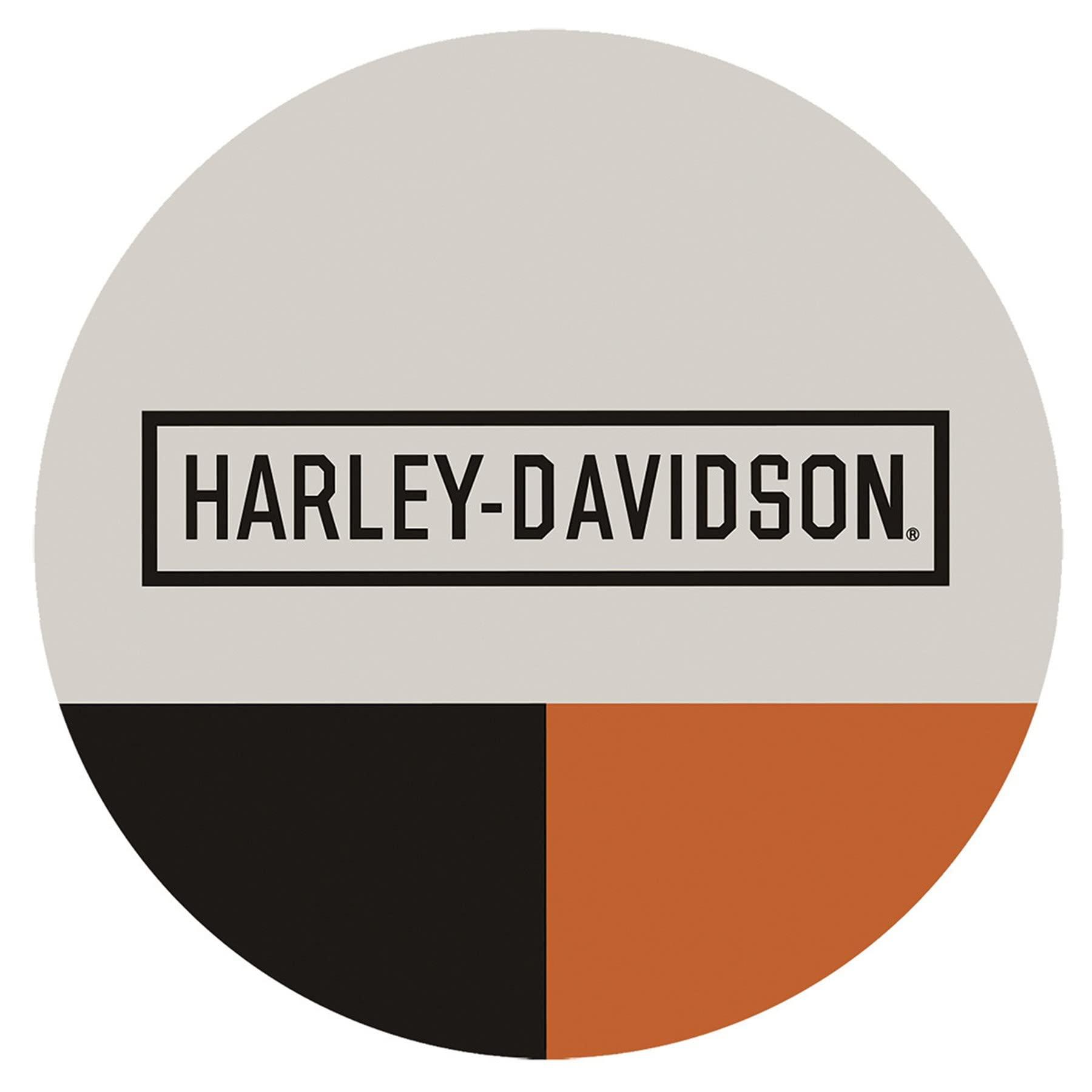 Harley-Davidson Harley-Davidson Retro Block H-D Script Vinyl Covered Bar Stool - Colorblocked