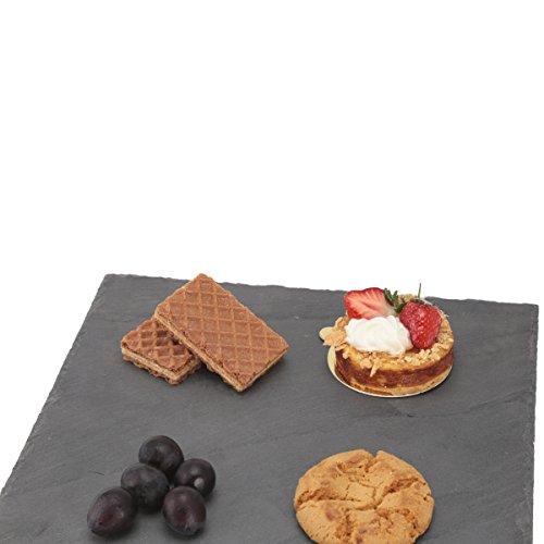 Creative Home Creative Home Natural Slate Stone 12\" x 12\" Cheese Board, Serving Platter