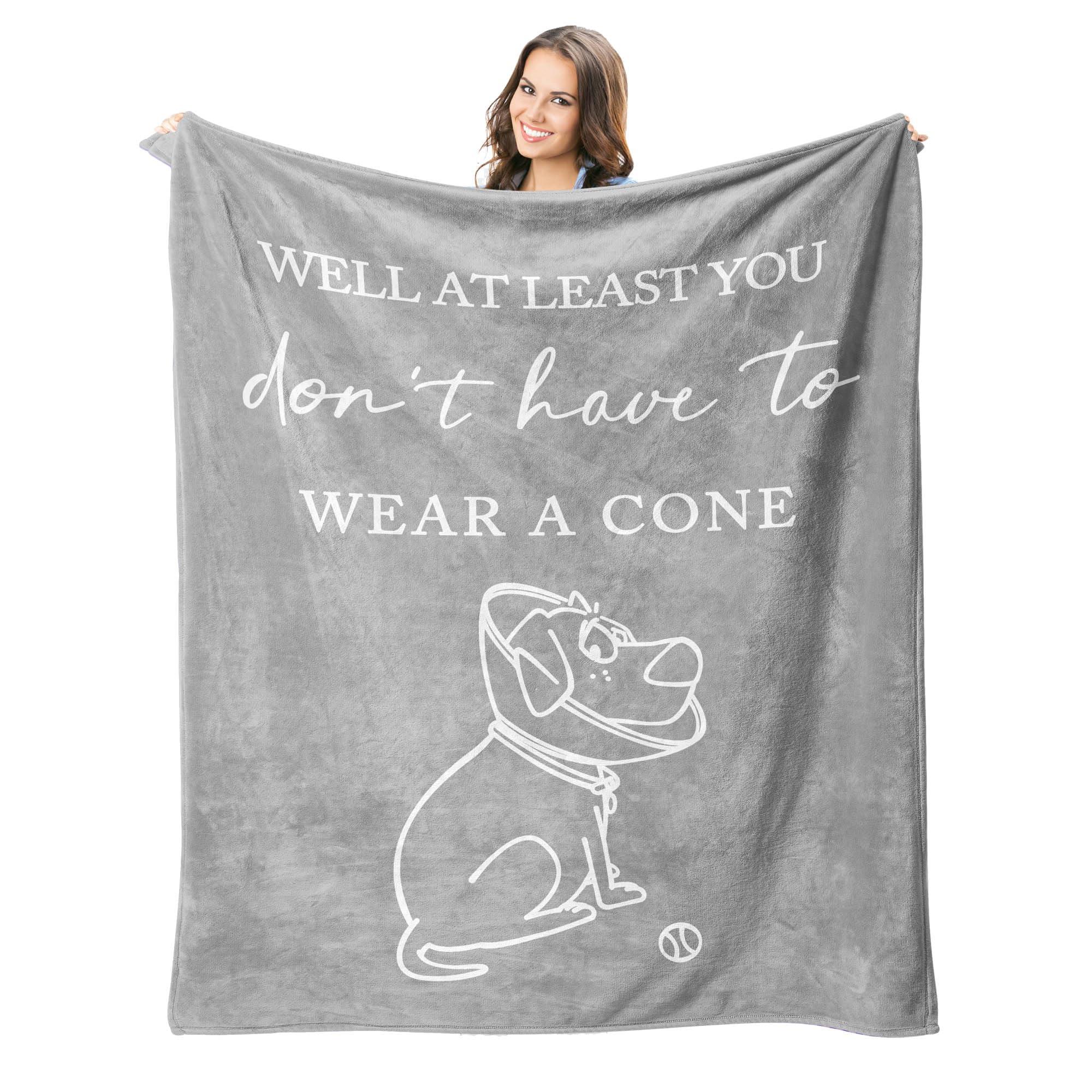 Peliny Chrid Peliny Chrid Get Well Gifts for Women After Surgery Blanket Grey 60\"X50\", Get Well Soon/Feel Better Gifts for Women, Post Surgery Recovery Gifts for Women, at Least You Dont Have to Wear A Cone Throw