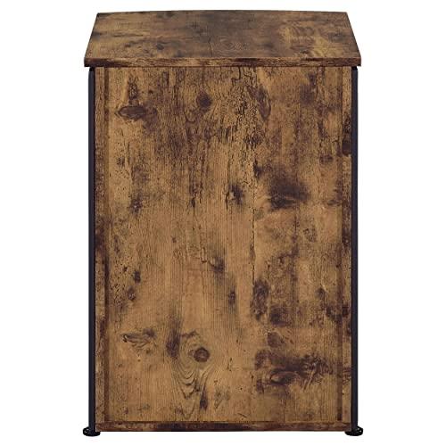 Coaster Home Furnishings Coaster Furniture Estrella 3-Drawer File Cabinet Antique Nutmeg and Gunmetal 800656