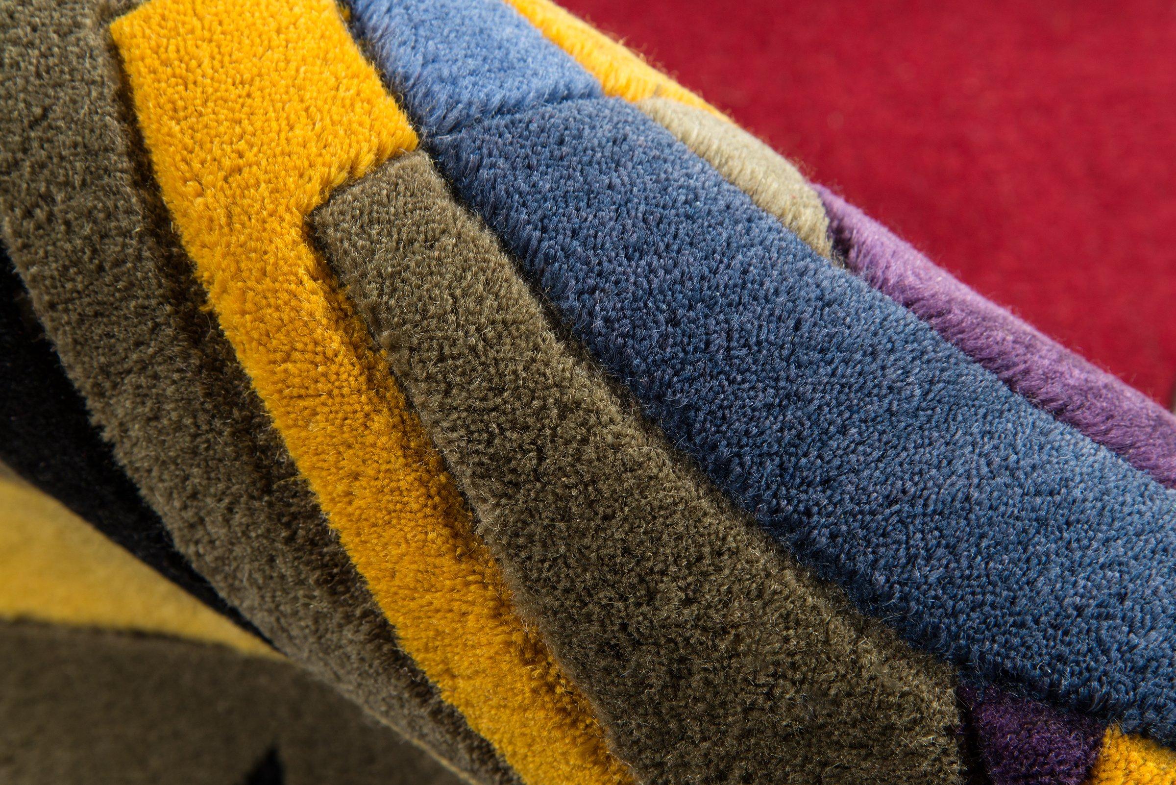 Momeni Momeni Rugs New Wave Collection, 100% Wool Hand Carved & Tufted Contemporary Area Rug, 8' x 11', Multicolor