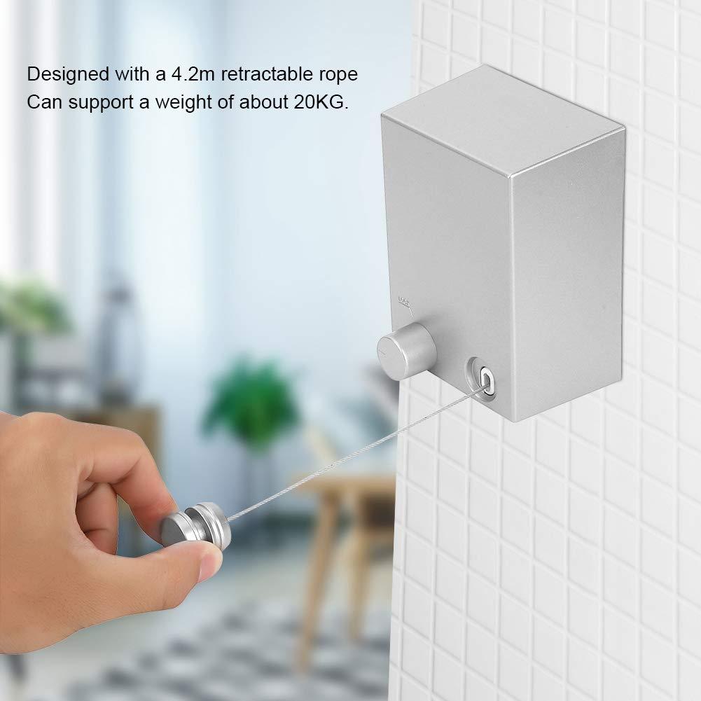 HEEPDD Retractable Clothesline, 20 Kg Load Bearing Stainless Steel Indoor Outdoor Clothes Line Heavy Duty Clothes Drying Laundry Line Laundry Clothesline for Indoor and Outdoor