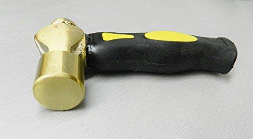 Novel STUBBY BRASS HAMMER ERGONOMIC SHORT HANDLE BALL PEEN MALLET METAL CRAFTS 1 LB (LZ 1.2 FRE)