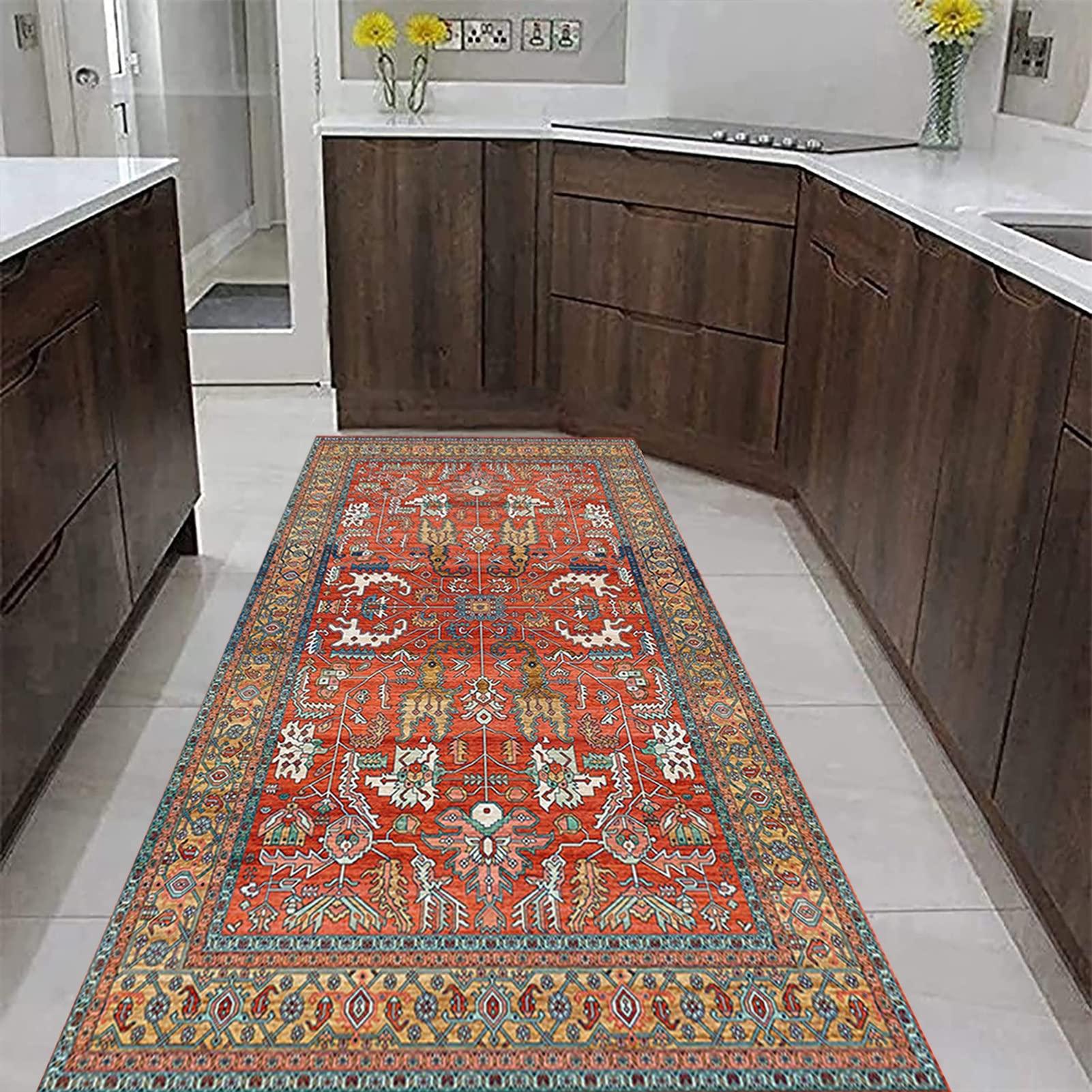 ONISUM Classical Red Runner Rug for Hallway, Long Carpet Runners for Kitchen Hall Stairs Passage, Home Decoration Narrow Area Rugs - Length 1m 1,5m 2m 2,5m 3m 3,5m 4m 4,5m 5m 6m ( Size : 2.3 ft 14.8 ft )