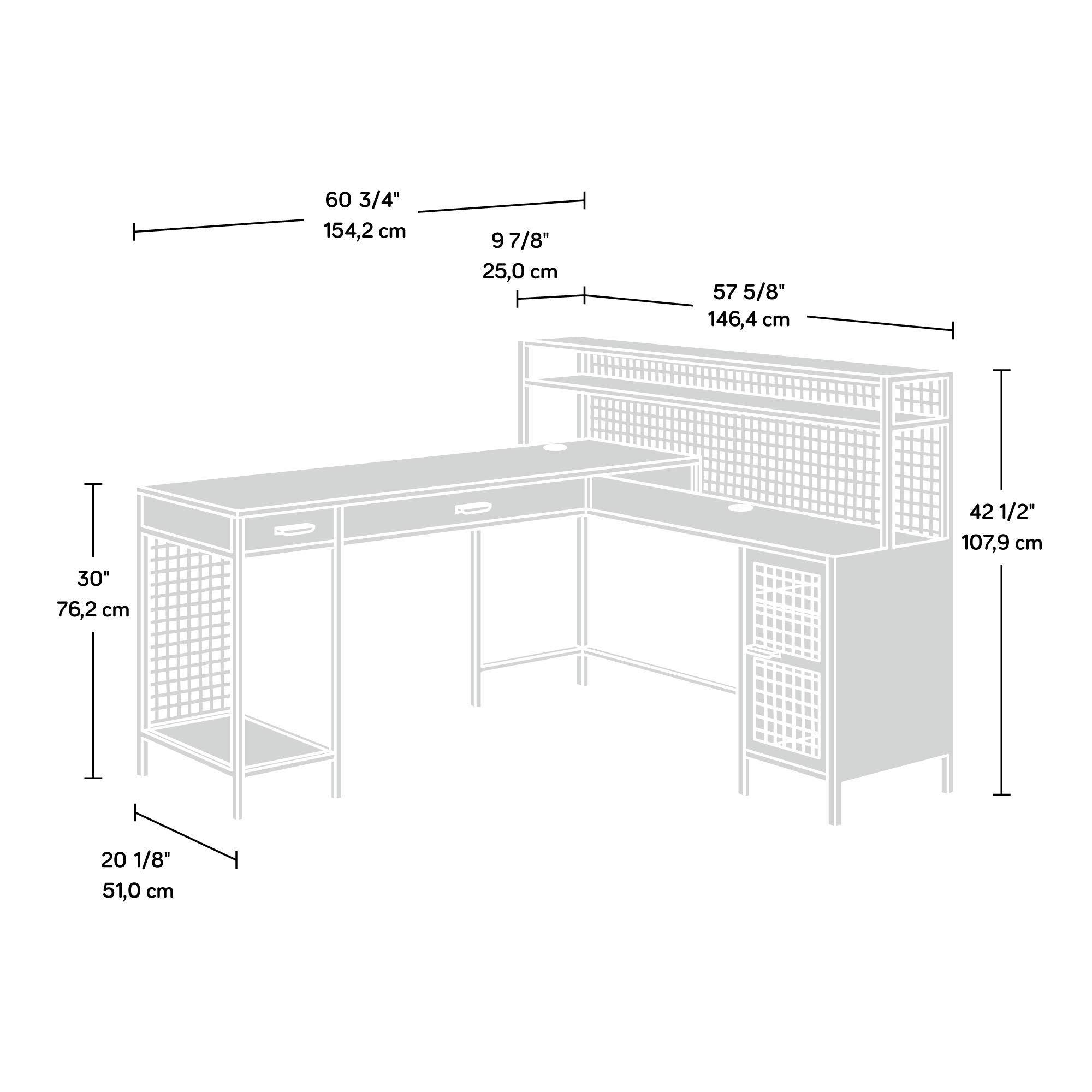 Sauder Sauder Boulevard Caf L-Shaped Desk, Vintage Oak finish