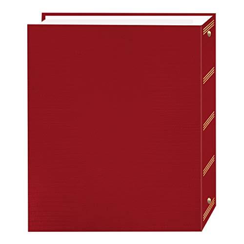 Pioneer Photo Albums Magnetic Self-Stick 3-Ring Photo Album 100 Pages (50 Sheets), Red