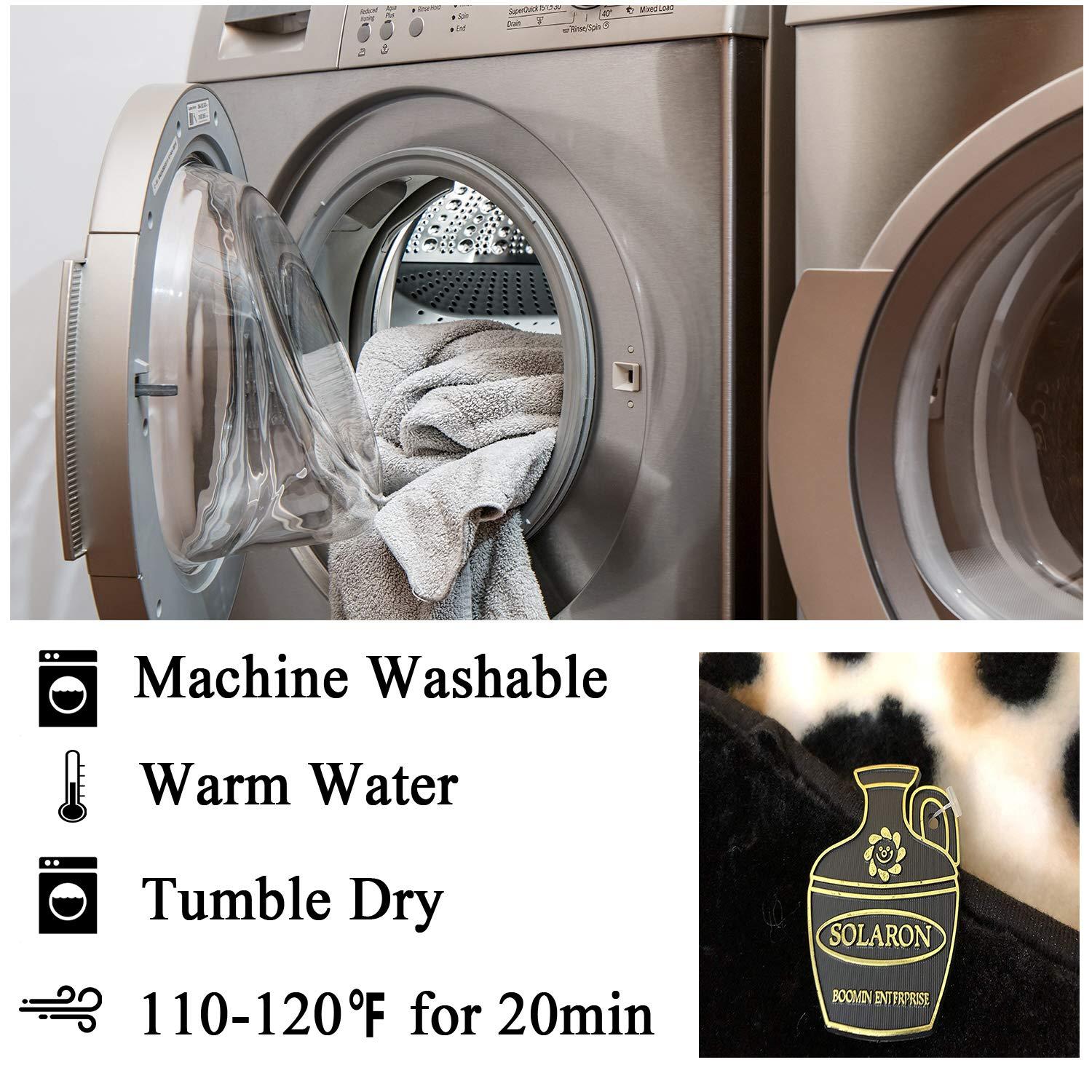 SOLARON SOLARON Original Heavy Mink Plush Korean Durable Blanket (Brown Flowers, Queen)