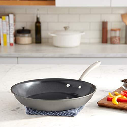 Cuisinart Cuisinart GG22-30 Hard Anodized 12-Inch Skillet GreenGourmet, Black/Stainless Steel