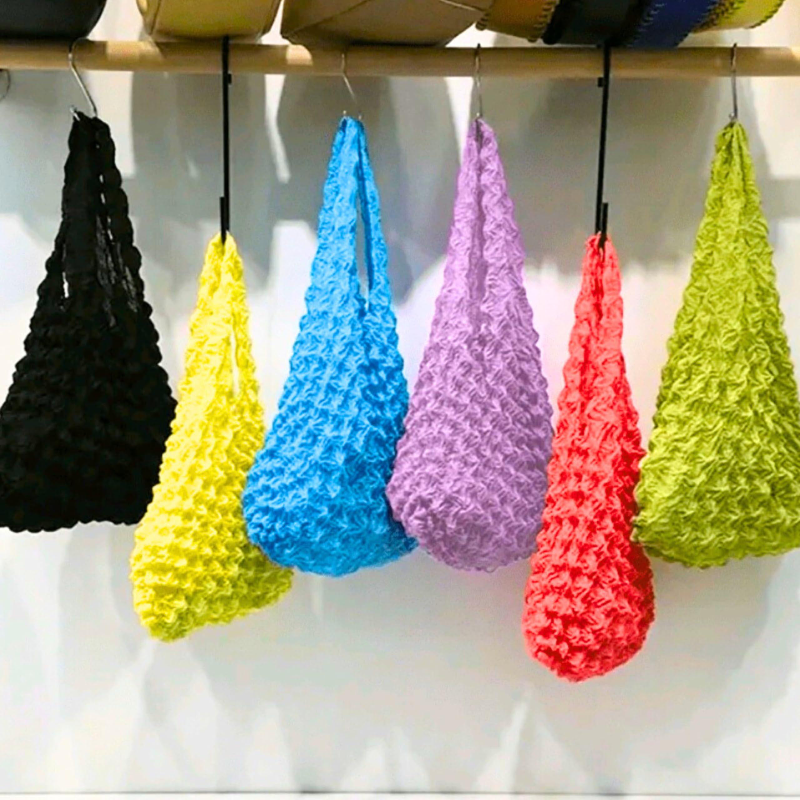 Generic Expandable Shopping Bag, Reusable Grocery Bags, Stretchy Foldable Fabric Bags, Collapsible Pouch, Folding Shrink Totes (Pink-Orange)