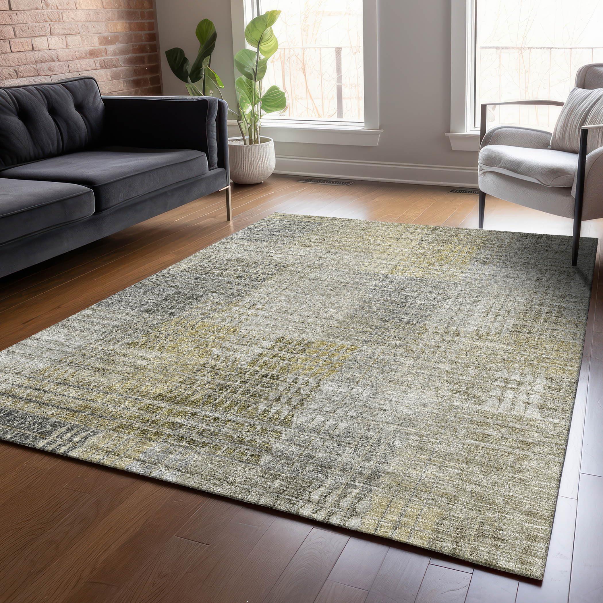 Addison Rugs Addison Rugs Chantille ACN828 Taupe 8' x 10' Indoor/Outdoor, Machine Washable, Easy Clean, Non Shedding, Bedroom, Living Room, Dining Room, Kitchen, Patio Rug