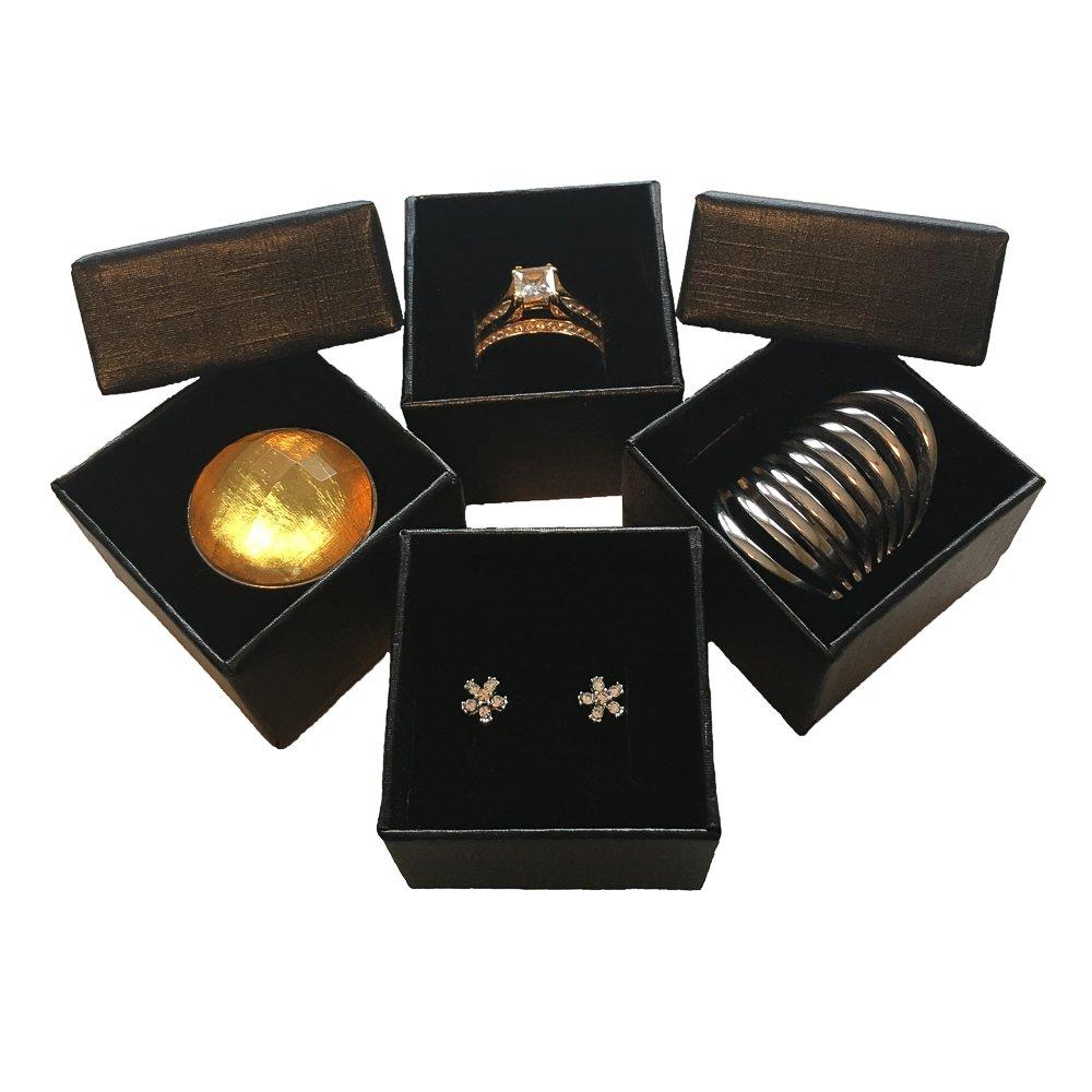 Marimor Jewelry Marimor Jewelry Black Ring Gift Box With Foam and Velvet Insert Wholesale Pack Of (24)