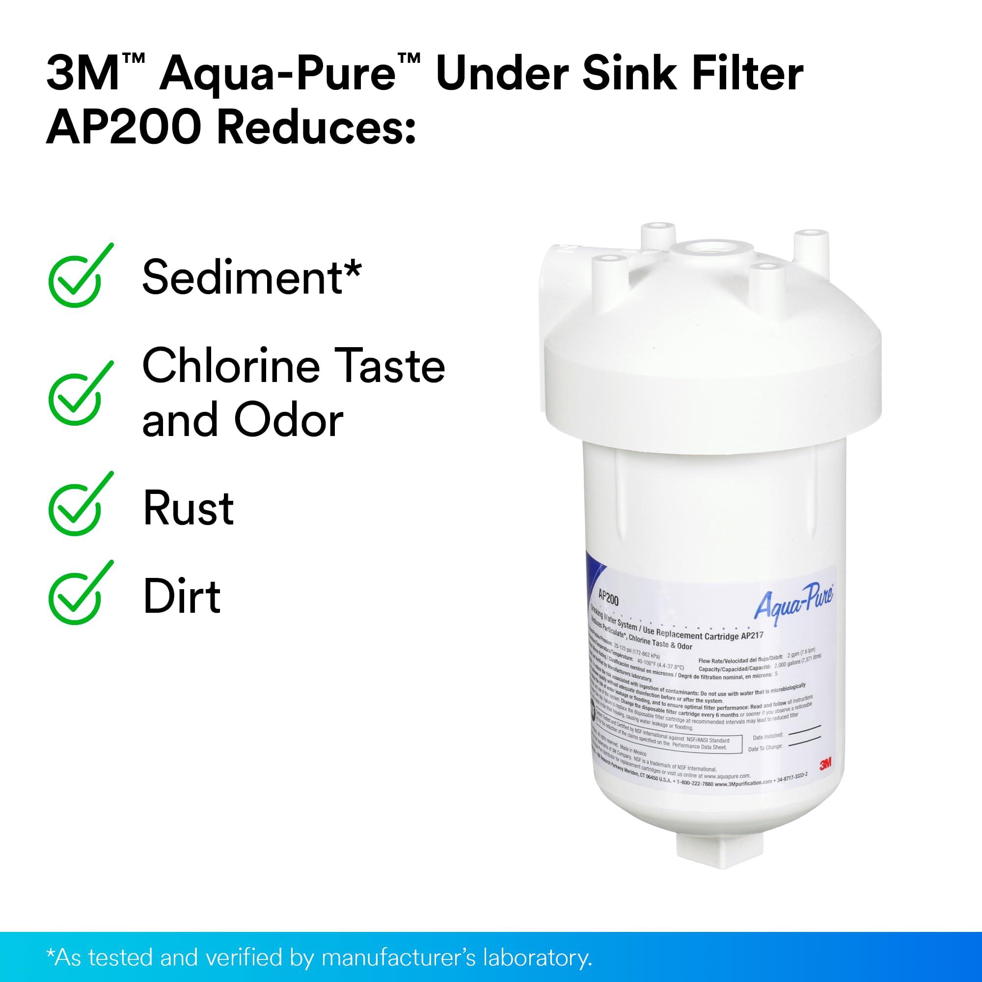 Aqua-Pure 3M Aqua-Pure Under Sink Water Filter System AP200, Full Flow
