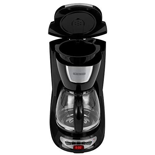 BLACK+DECKER BLACK+DECKER 12-Cup Programmable Coffee Maker, DCM100B, Duralife Carafe, Easy-View Water Window, Removable Filter Basket