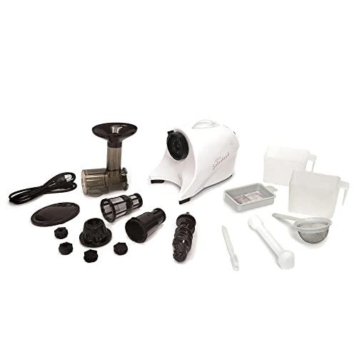 Tribest Tribest Solostar SS-4200-B Horizontal Slow Masticating Juicer, Single Auger Cold Press Juicer & Juice Extractor, White