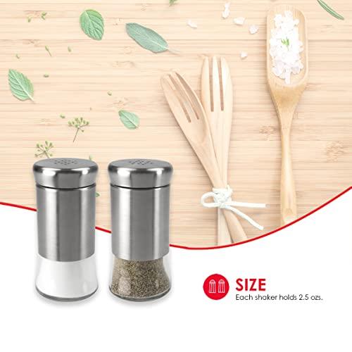 Home Basics Home Basics 2 Piece Essence Salt & Pepper Shaker, Multicolored, Silver