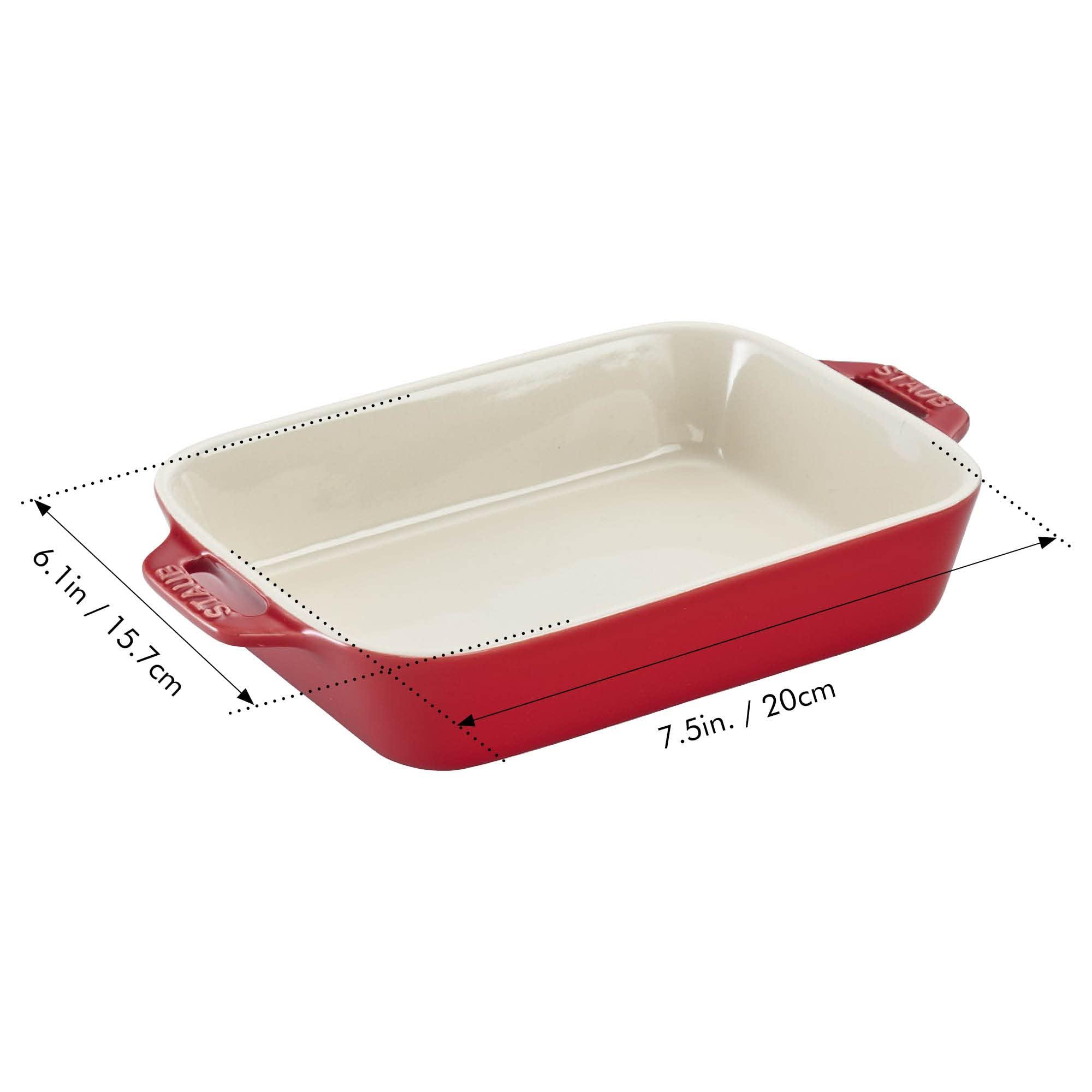 STAUB STAUB Ceramics Rectangular Baking Dish, 7.5x6-inch, Cherry