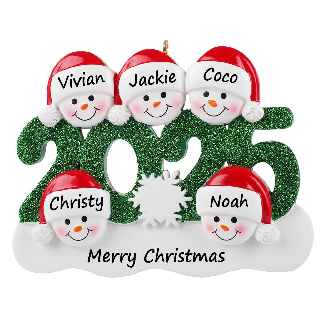 MAXORA MAXORA Personalized 2024 Dated Ornament Family 5 Christmas Ornament
