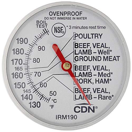 CDN CDN ProAccurate® Instant Read Meat Thermometer for Precise Ovenproof Poultry Cooking, 1.75" Dial (IRM190)