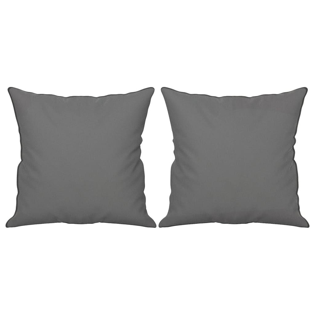 vidaXL vidaXL Dark Gray 2-Seater Sofa with Pillows - Microfiber Fabric Lounge Sofa for Living Room, Office, Inside Comfort - Metal Frame