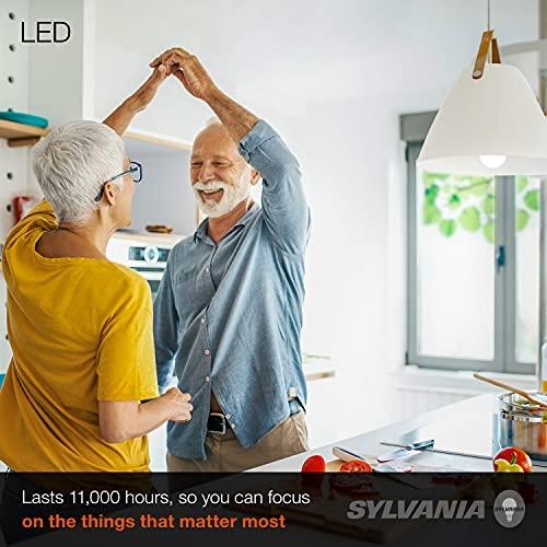 LEDVANCE SYLVANIA LED Light Bulb, 75W Equivalent A19, Efficient 12W, Medium Base, Frosted Finish, 1100 Lumens, Daylight - 4 Pack (78100)