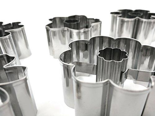 JOKUMO JOKUMO Flower Blossom Cookie Cutters Set 8 PC High Grade 430 Stainless Steel A Truly Unique set for Flower Lovers