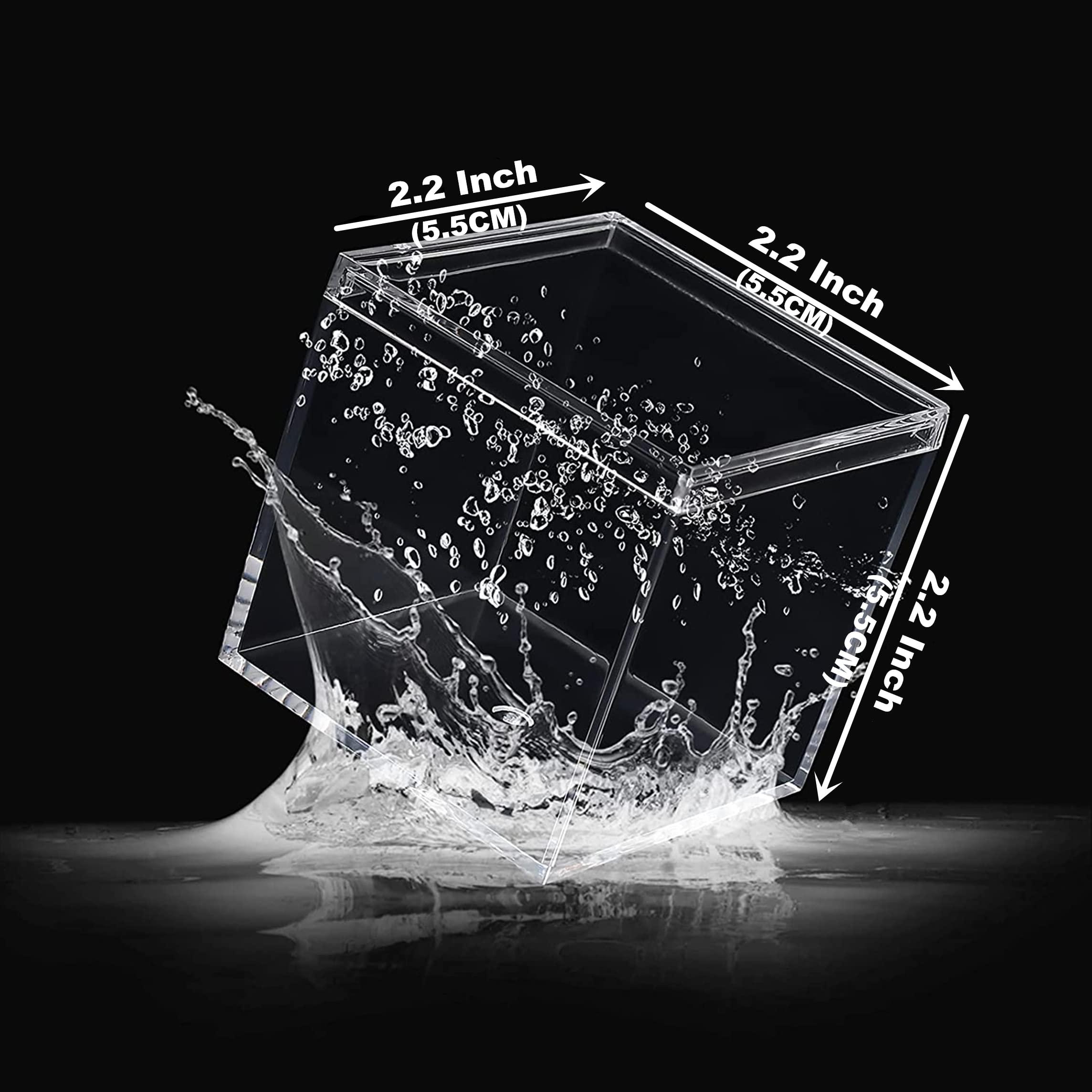 KissYou Acrylic Box Clear Box with Lid 12 Packs Transparent Small Acrylic Candy Box Party Favor Display Square Cube Wedding Birthday Christmas Decorations Party Jewlry Presents Gift Box 2.2x2.2x2.2 Inch