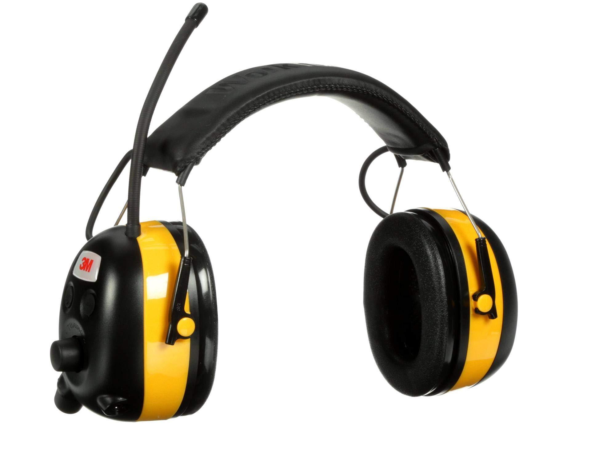 3M Safety 3M - 90541-80025T WorkTunes AM/FM Hearing Protector with Audio Assist Technology, 24 dB NRR, Ear protection for Mowing, Snowblowing, Construction, Work Shops
