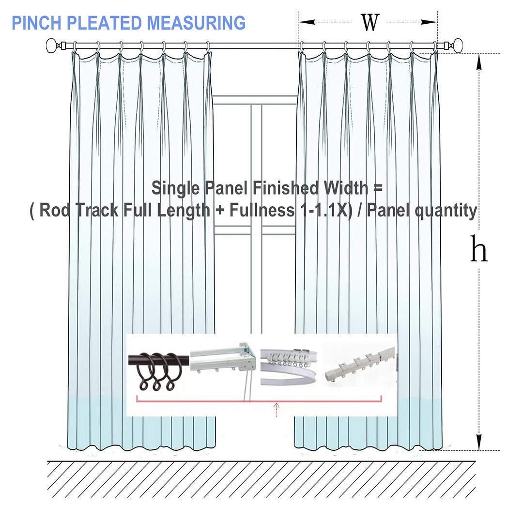 Bowcore Bowcore 2 Layers Blackout Curtains Flowers Pattern Set Privacy Lining Soundproof Window Curtain Panels for Bedroom, Living, Dining Room, Farmhause