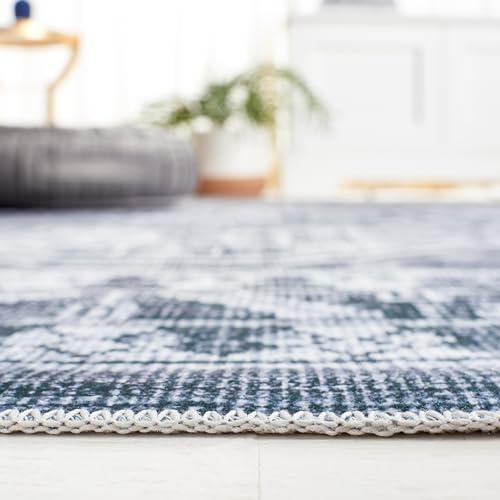 Safavieh SAFAVIEH Arizona Collection Round Rug - 6' Round, Grey Green & Ivory, Traditional Design, Washable & Slip Resistant, Ideal for High Traffic Areas in Living Room, Bedroom & Dining Room (ARZ108F-6R)