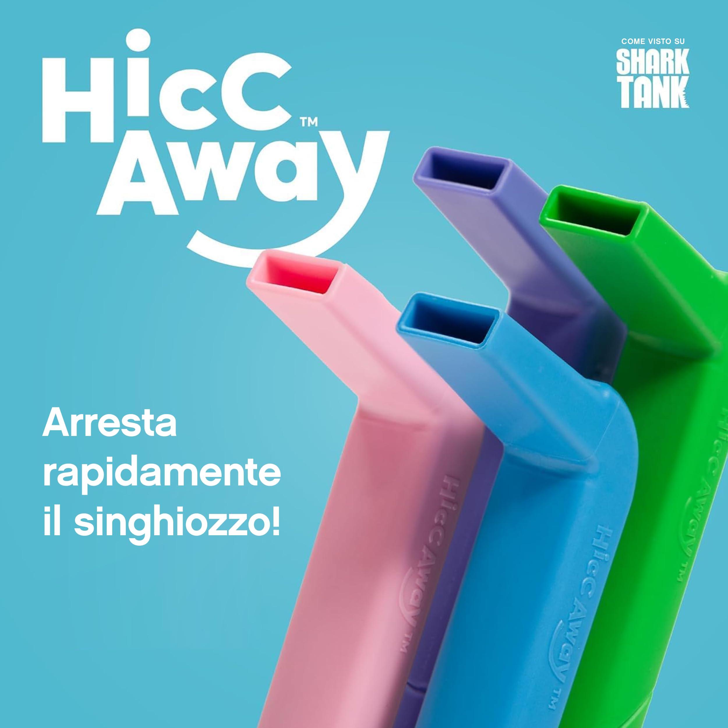 HICCAWAY HiccAway Hiccup Straw - Stops Hiccups Naturally & Fast - As Seen On Shark Tank - Clinically Proven Relief for All Ages, Children & Adults - Safe, Lightweight, & Reusable (HiccAway Green) 1 Pack