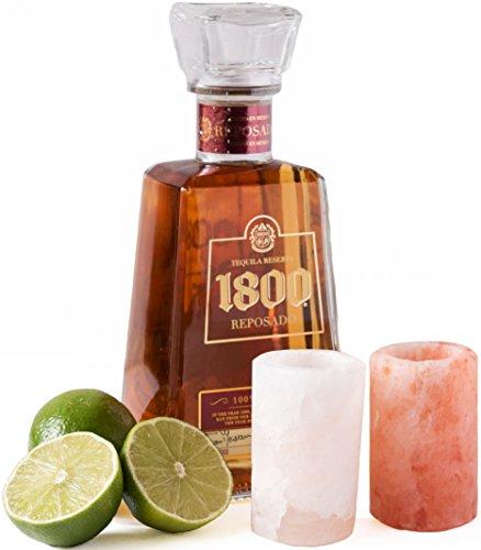 Cestari Himalayan Salt Shot Glasses - Pure Food Grade Himalayan Pink Salt - No Fillers or Binders - Handcrafted All Natural Tequila Salt Shot Glasses Set by Cestari (2 pack)