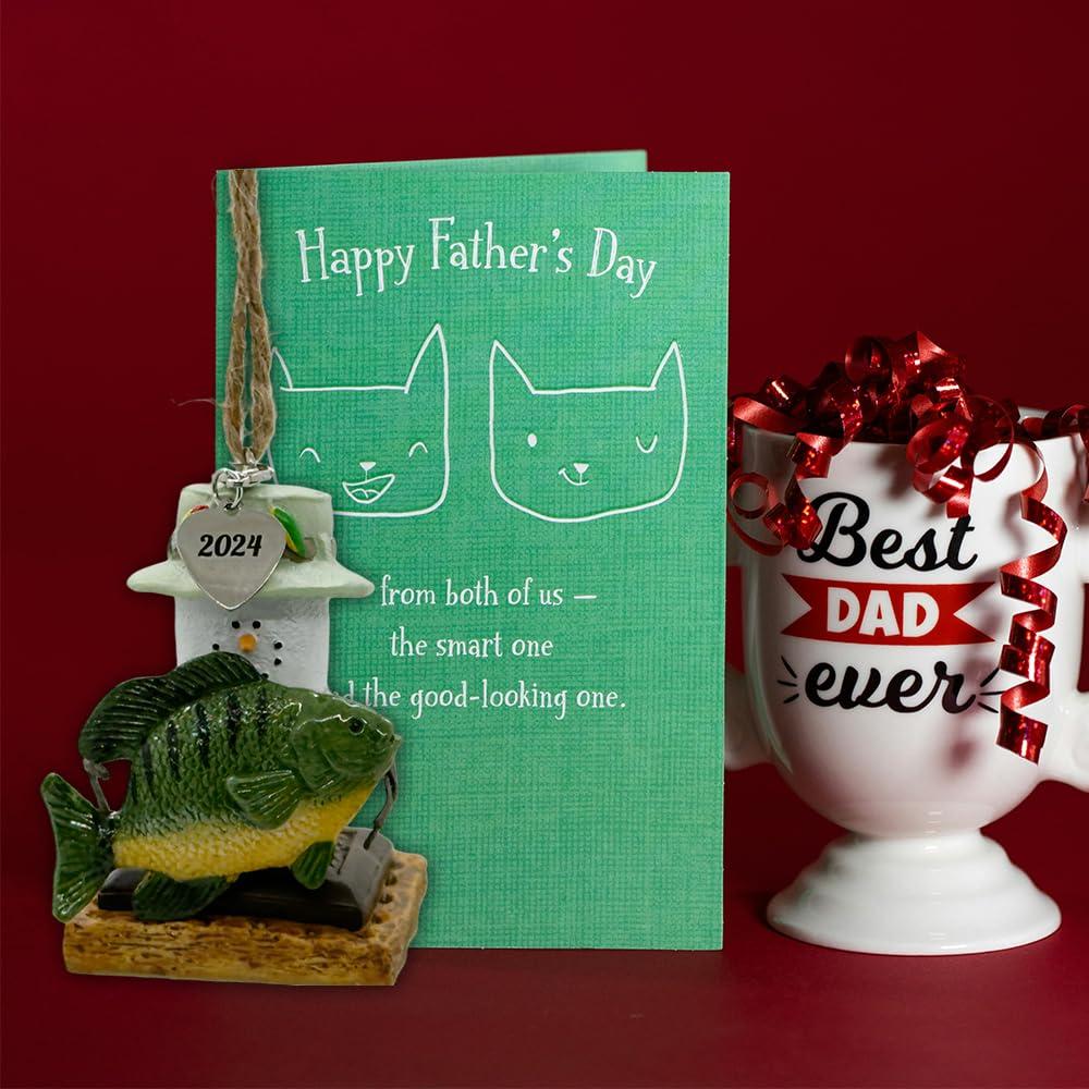 elskandi S\'Mores Biggest Catch Fish Ornaments for Christmas Tree, Gone Fishing Ornament for Dad, Father\'s Day and Birthday 2024