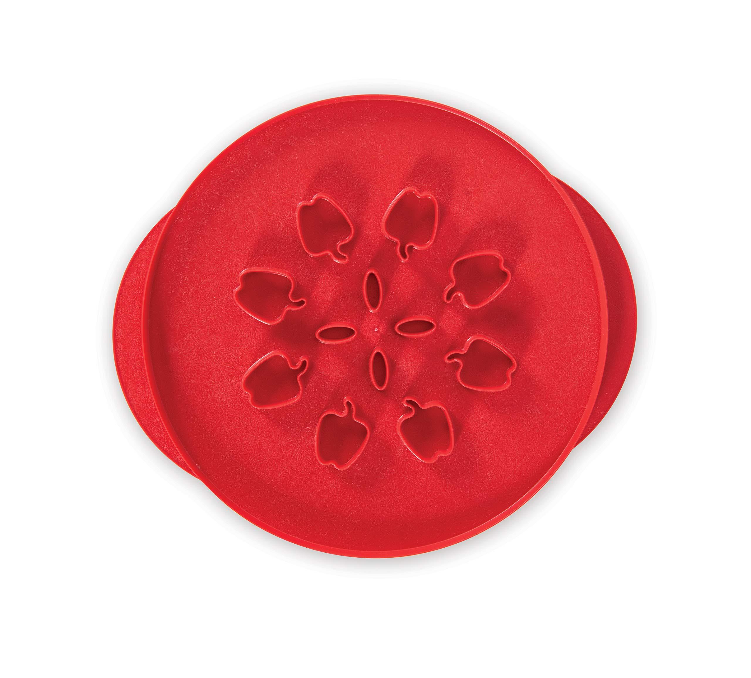 Nordic Ware Nordic Ware Apples & Leaves Reversible Pie Top Cutter, Red