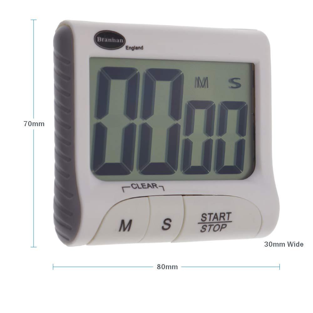 Brannan Digital Kitchen Timer for Cooking and Baking with Large Led Countdown Timer Numbers with Alarm and Magnet