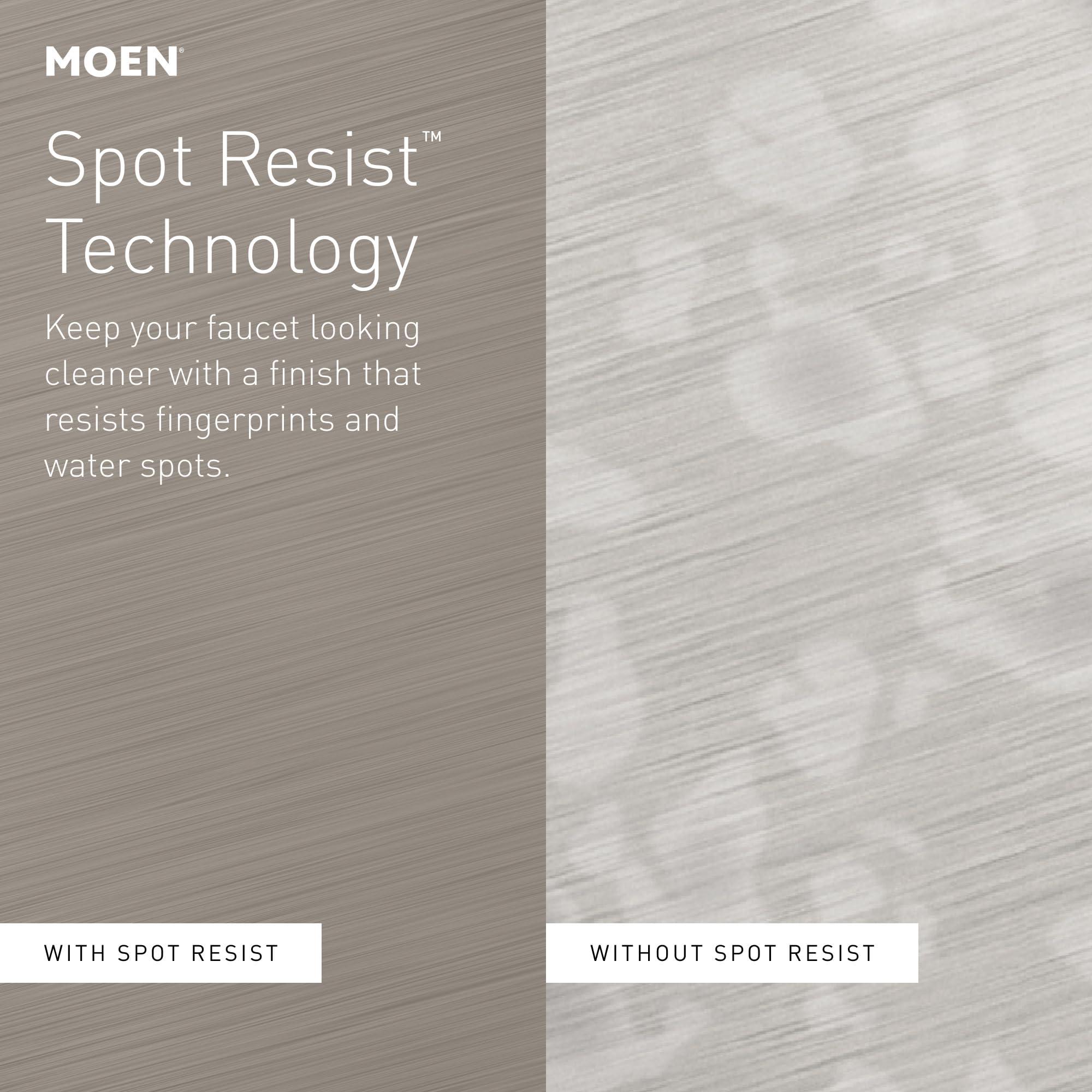 Moen Moen Spot Resist Stainless One-Handle High Arc 4-hole Kitchen Faucet with Side Sprayer and Soap Dispenser, 87042SRS