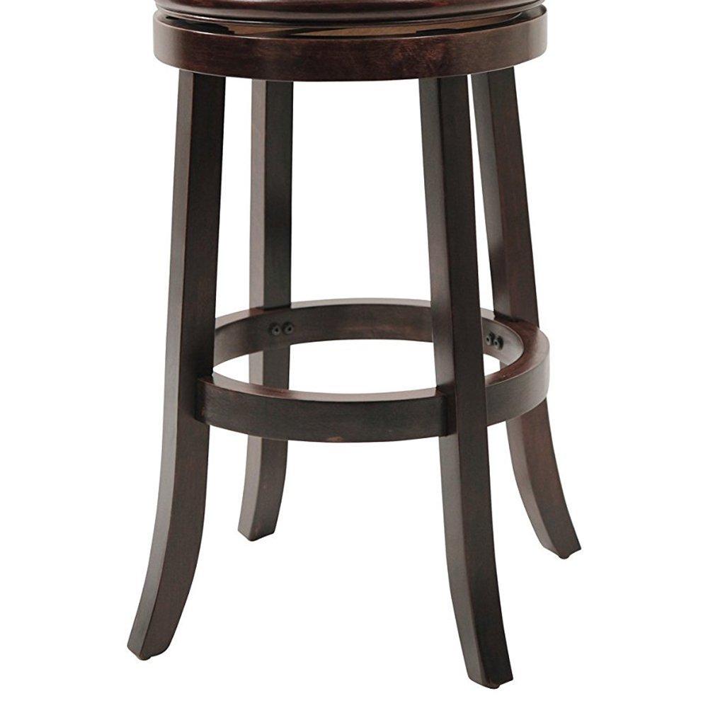 Boraam Boraam Augusta Bar Height Swivel Stool, 29-Inch, Cappuccino, 2-Pack