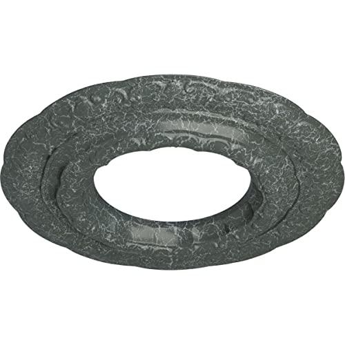 Ekena Millwork Ekena Millwork CM15LIAGC Lisbon Ceiling Medallion, 15 3/8\"OD x 7\"ID x 1\"P (Fits Canopies up to 7\"), Hand-Painted Athenian Green Crackle