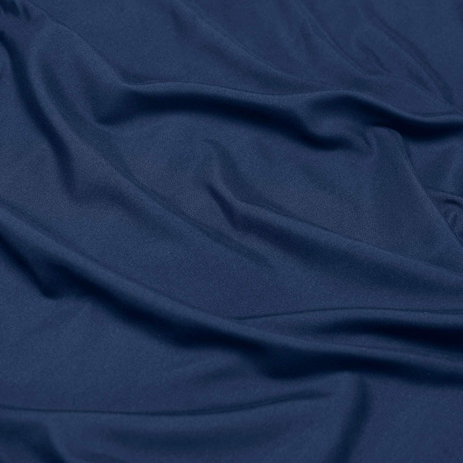 Comfort Bed Store Comfort Store Bedding 2 Piece 400 GSM Comforted Set Collection Organic Cotton 1000 Thread Count Solid 1 Duvet Cover, 1 Comforter (Navy Blue Queen, Set of 2)